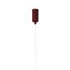 Wisząca lampa burgundowa SOPEL metalowa tubka 1xG9 nad wyspę 41827