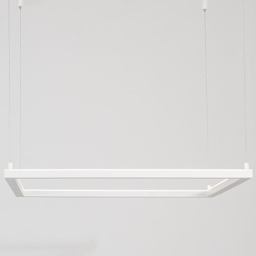 LAMPA wisząca JAEN LE41429 Luces Exclusivas kwadratowa OPRAWA metalowy ZWIS LED 40W 3000K minimalistyczny biały