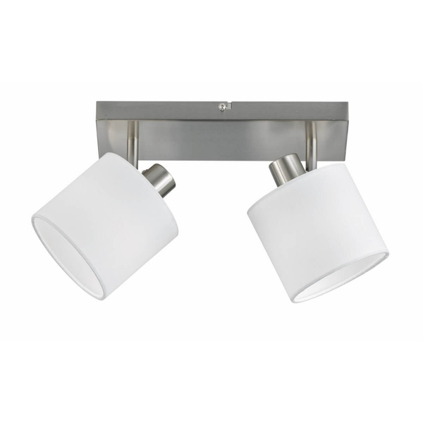 Sufitowa lampa z regulacją IKERIS DL001-80332 materiałowa srebrny biały