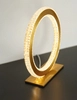 Stołowa lampa glamour Monte ring crystal LED 20W 3000K złoty