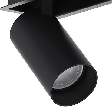 Wpuszczana lampa sufitowa Mono 10460 ruchome spoty czarne