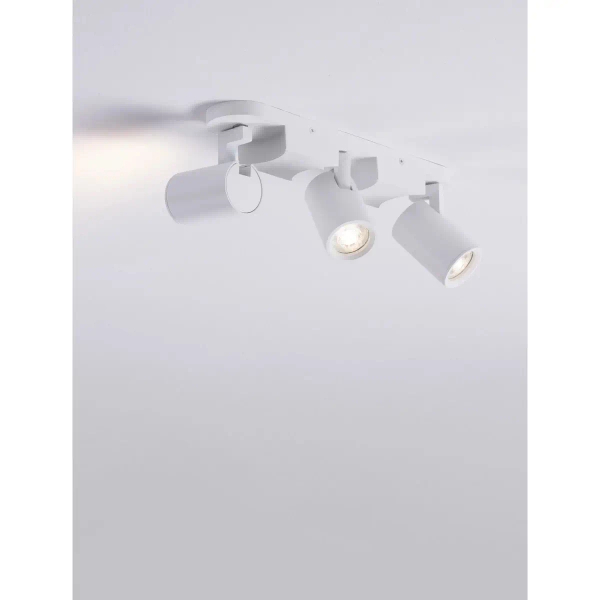 Potrójna lampa sufitowa LUNBIRA LE45661 tubki z regulacją białe