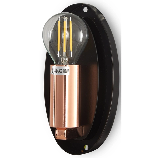 Asymetryczny kinkiet ścienny Mabell MOD306WL-01C miedź