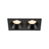 Podwójny downlight sufitowy Prisma 10579 prostokąt czarny