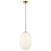 Minimalistyczna lampa wisząca ALIAS GOLD ML0318 do salonu szklana złota