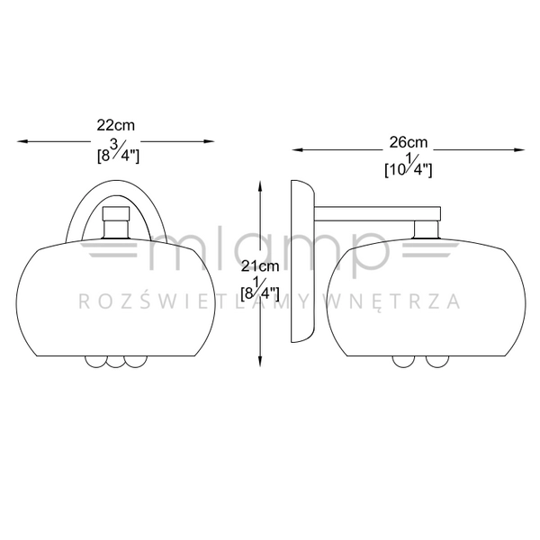Kinkiet ścienny CRYSTAL W0076-01D-F4FZ szklany glamour z kryształkami chrom