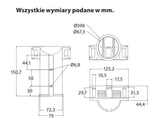 Lampa LED uliczna Blaupunkt LU148NW+FA1M+WSO1M+SO4M 148W barwa biała
