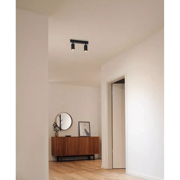 Sufitowa lampa kierunkowa Monti K-4726 Kaja czarne tuby do przedpokoju