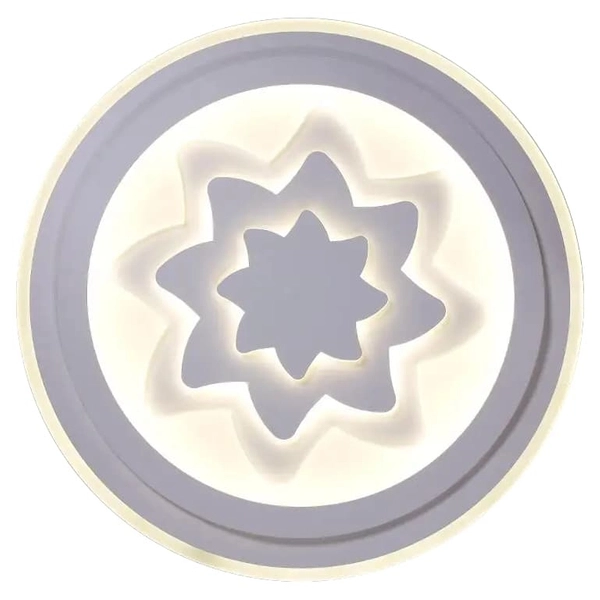 LAMPA sufitowa VEN P-666/9 dekoracyjna OPRAWA plafon LED 74W kwiat biały