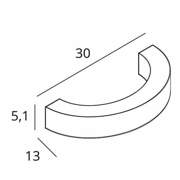 Półokrągły kinkiet Lotus W0359 LED 7W 3000K industrialny metalowy brązowy