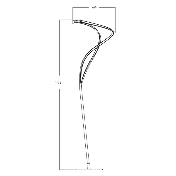 Metalowa lampa podłogowa TWIST AZ5738 Azzardo LED 30W 3000K glamour złoty