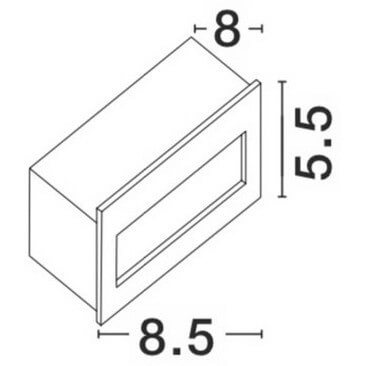 Wpuszczana lampa elewacyjna TARTAGAL LE71448 LED 2W 3000K IP54 srebrny czarny