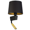 LAMPA ścienna CHILLIN 8213 Nowodvorski abażurowa OPRAWA kinkiet z peszlem czarny złoty