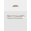 Owalna lampa wisząca Bauta crystal LED 48W 3500K glamour złota