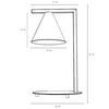 Gabinetowa lampa na biurko Form 1108B17 Aldex metalowy stożek beżowy
