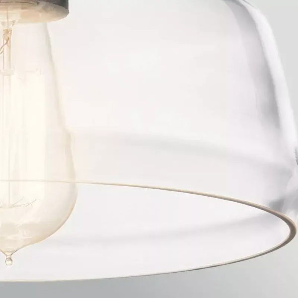 Wisząca lampa do kuchni Nottinghill grafitowa klasyczna szklana ELS-NOTTINGHILL-P-GR