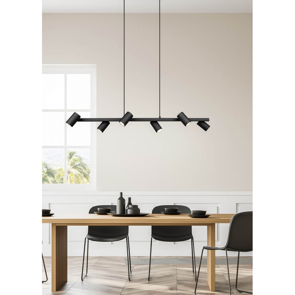 Lampa wisząca na listwie VANTOS DL632302400 Trio metalowa czarny