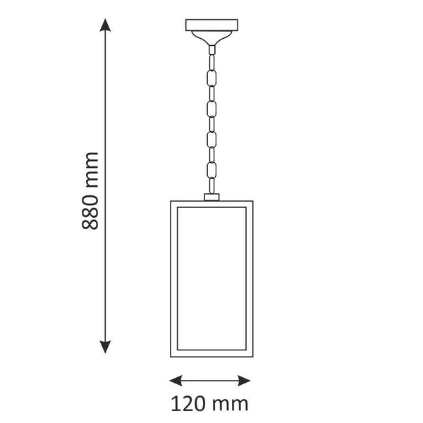 Zewnętrzna LAMPA wisząca MALMO 309211 Polux ogrodowa OPRAWA na łańcuchu ZWIS klatka outdoor IP44 grafitowa przezroczysta