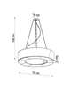 Wisząca LAMPA materiałowa SL.0754 okrągła OPRAWA zwis abażurowy czarny
