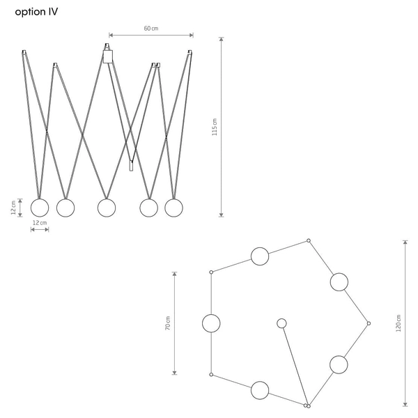 Lampa wisząca designerska kule Sling 10355 Nowodvorski nad stół czarna biała