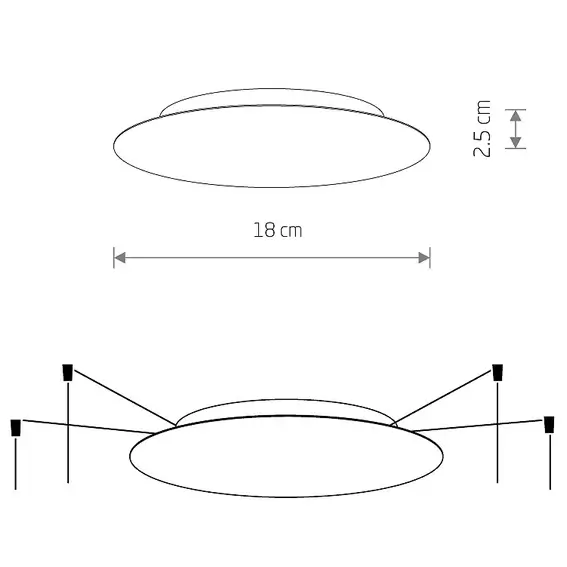 Sufitowa puszka Cameleon Canopy A Mini 10264 Nowodvorski złota