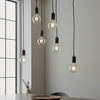 Wisząca lampa kaskada Stellan 101684 nad stół drewniana czarna