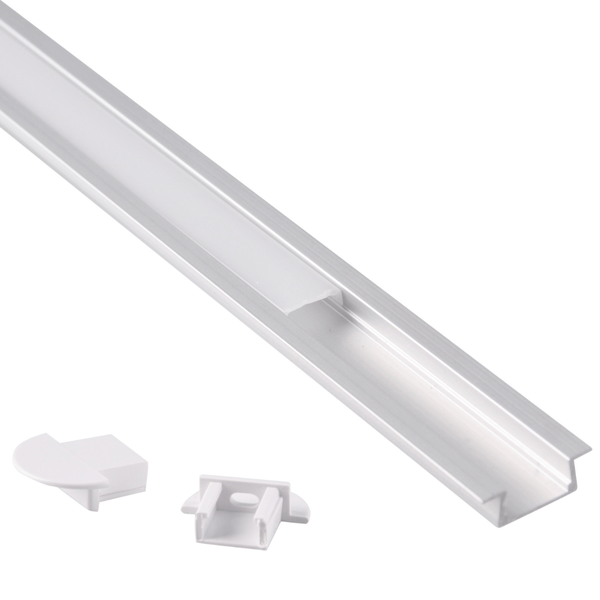 Profil do taśmy LED podłużny 316103 2m listwa metalowa satyna