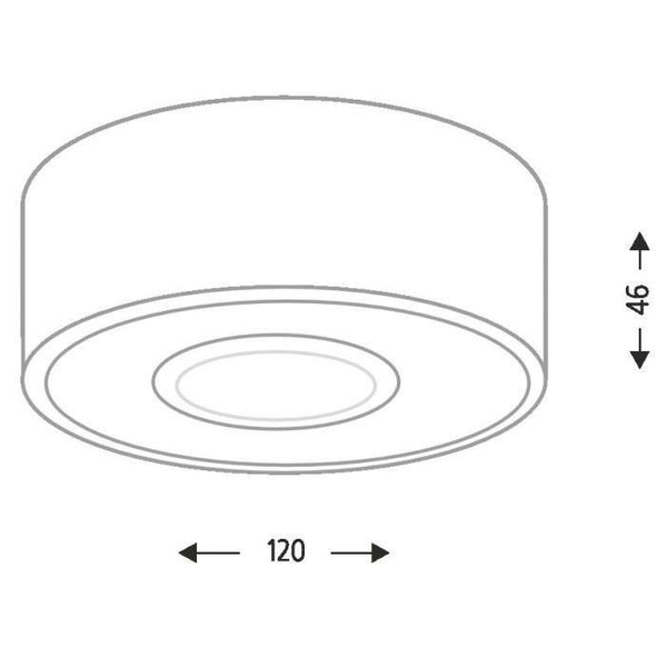 Sufitowa LAMPA plafon ENA IL 1234 Shilo metalowa OPRAWA okrągła LED 10W 3000K czarna