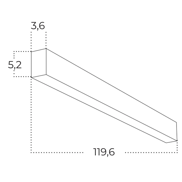 Sufitowa listwa Linelio AZ5662 LED 40W 3000-6000K ściemnialna czarna