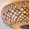 Lampa sufitowa tiffany Mille Feux 64276 dekoracyjna szklana brązowa beżowa
