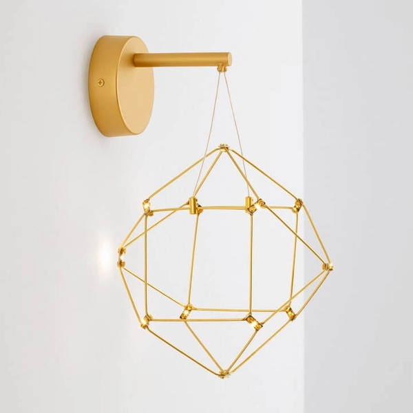 Przyścienna lampa ASIS LE44325 LED 6W 3000K geometryczna złoty