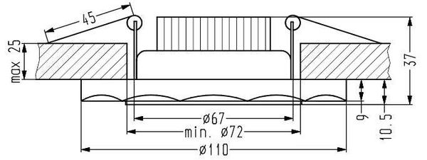 Szklana lampa sufitowa 2263939 Candellux kostka przezroczysta
