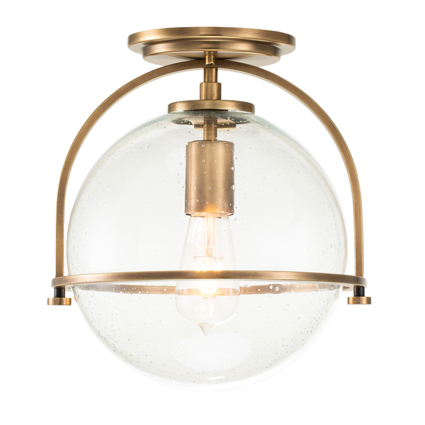 Lampa sufitowa QN-SOMERSET-F-C-HB okrągła ball mosiądz