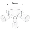 LAMPA sufitowa MACKENZIE 5607 Rabalux metalowa OPRAWA plafon regulowane reflektorki czarne złote