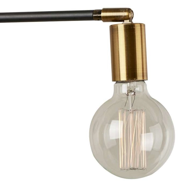 Kinkiet LAMPA ścienna IVETTE MB-BR16164-W1-G/B Italux regulowana OPRAWA industrialana na wysięgniku loft czarna złota