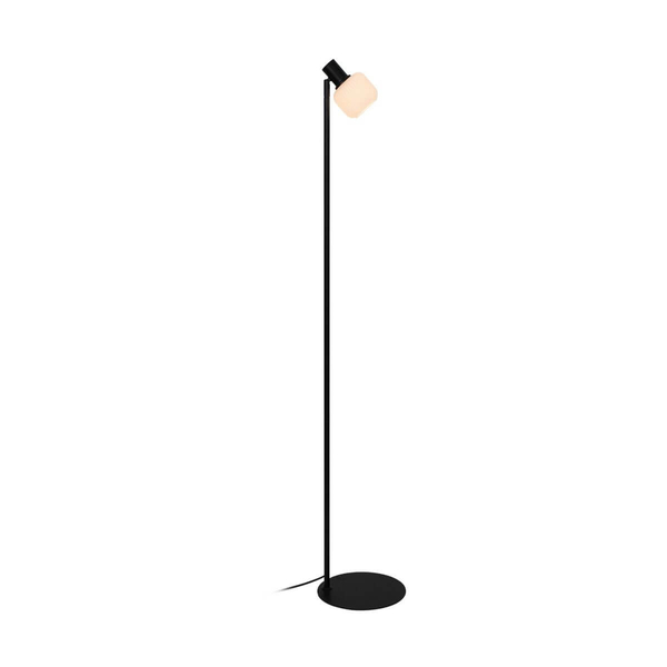 Podłogowa lampa Stem R5021009A-1F Zumaline szkło metal czarny biały