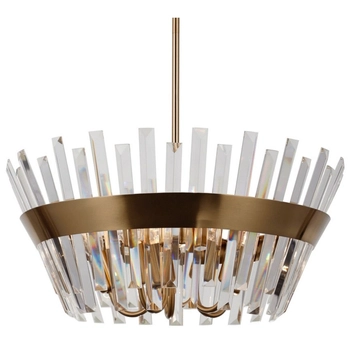 Sypialniana lampa zwisowa Altoya PND-22450-5A-HBR Italux kryształy mosiądz