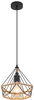 Lampa wisząca Ulleu 69029 druciana do holu czarna brązowa