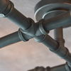 Sufitowa lampa Pipe 78763 metalowa do gabinetu rurka szara