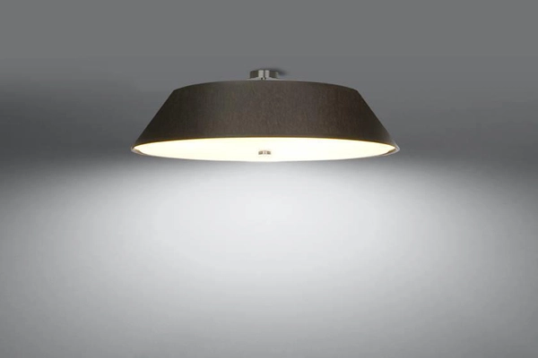 LAMPA plafon SL.0768 okrągła OPRAWA sufitowa abażurowa czarna