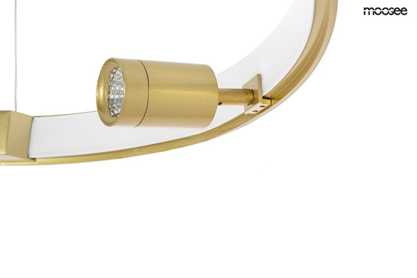 Regulowana lampa wisząca Circle LED 75,8W 3000K złoty ring
