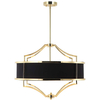 LAMPA okrągła Stesso Gold Nero M Orlicki Design wisząca OPRAWA w stylu klasycznym abażurowa czarna złota