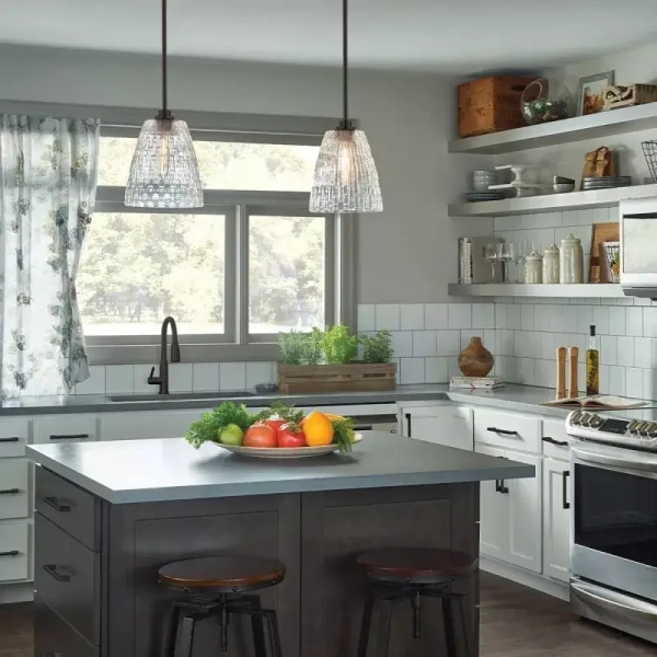 Szklana wisząca lampa Windsor 1xE27 czarna do salonu przezroczysta fasetowana ELS-WINDSOR-P-BLK