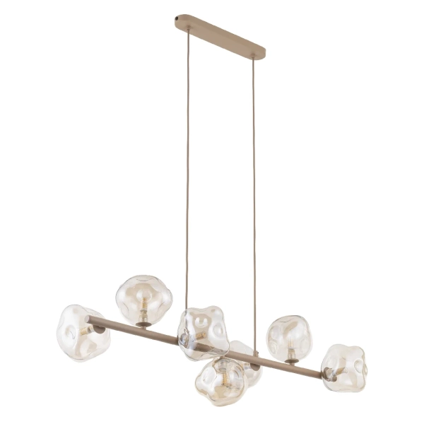 Wisząca lampa do jadalni Lava Sabia 11109 szklane kule beżowy