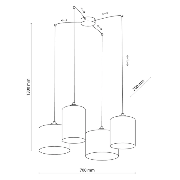 Zwisowa lampa ekologiczna Juta 6585 TK Lighting jutowa brązowa