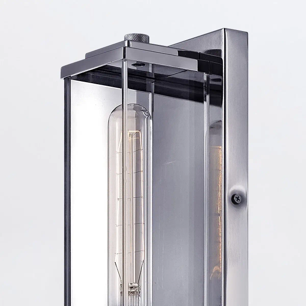 Podłużny kinkiet do łazienki Henri QN-HENRI-WB2-PC szklany IP44 chrom