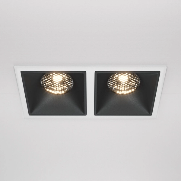 Lampa sufitowa Alfa DL043-02-15W3K-D-SQ-WB LED 30W 3000K wpust biały czarny