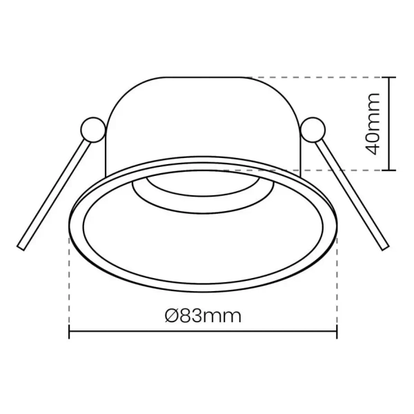 Lampa sufitowa wpustowa MLOS7239 ruchome okrągłe białe