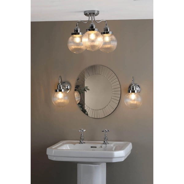 Łazienkowy kinkiet ścienny z włącznikiem Tamara TAM0750-IP44 IP44 chrom