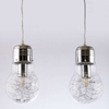 Lampa wisząca żarówkiVEN W-601/2 CR+CLEAR szklana chrom przezroczysty